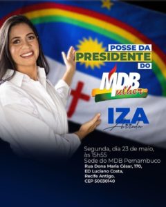 IZA ARRUDA ASSUME O MDB MULHER PERNAMBUCO