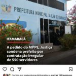 JUSTIÇA CONDENA PREFEITO DE ITAMARACÁ POR NOMEAÇÕES ILEGAIS DE SERVIDORES E DETERMINA PERDA DO CARGO