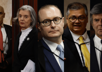os-atuais-ministros-da-primeira-turma-do-stf-alexandre-de-moraes-carmen-lucia-cristiano-zanin-flavio-dino-e-luiz-fux-1741960631568_v2_900x506